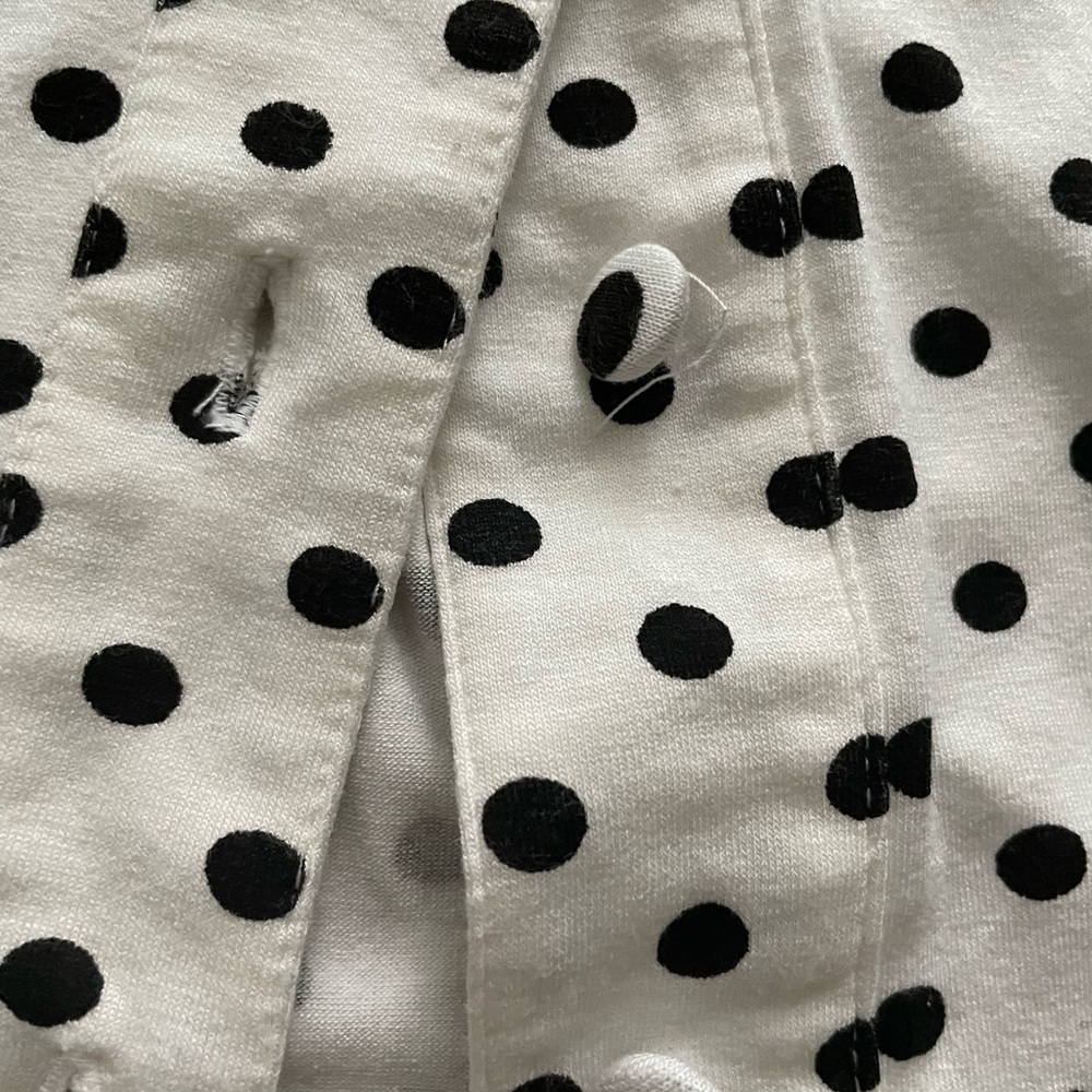 bebe White Polka Dot Midi Dress with Black Dots - Picture 2 of 7